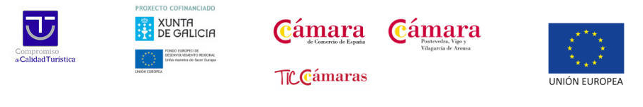 Compromiso de Calidad Turísitca, Proyecto cofinanciado por Xunta de Galicia y Unión Europea, Cámara de Comercio