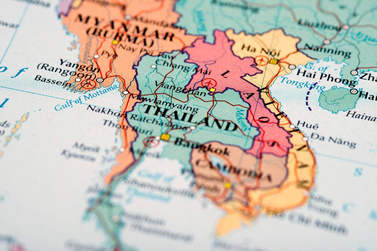 Mapa Tailandia