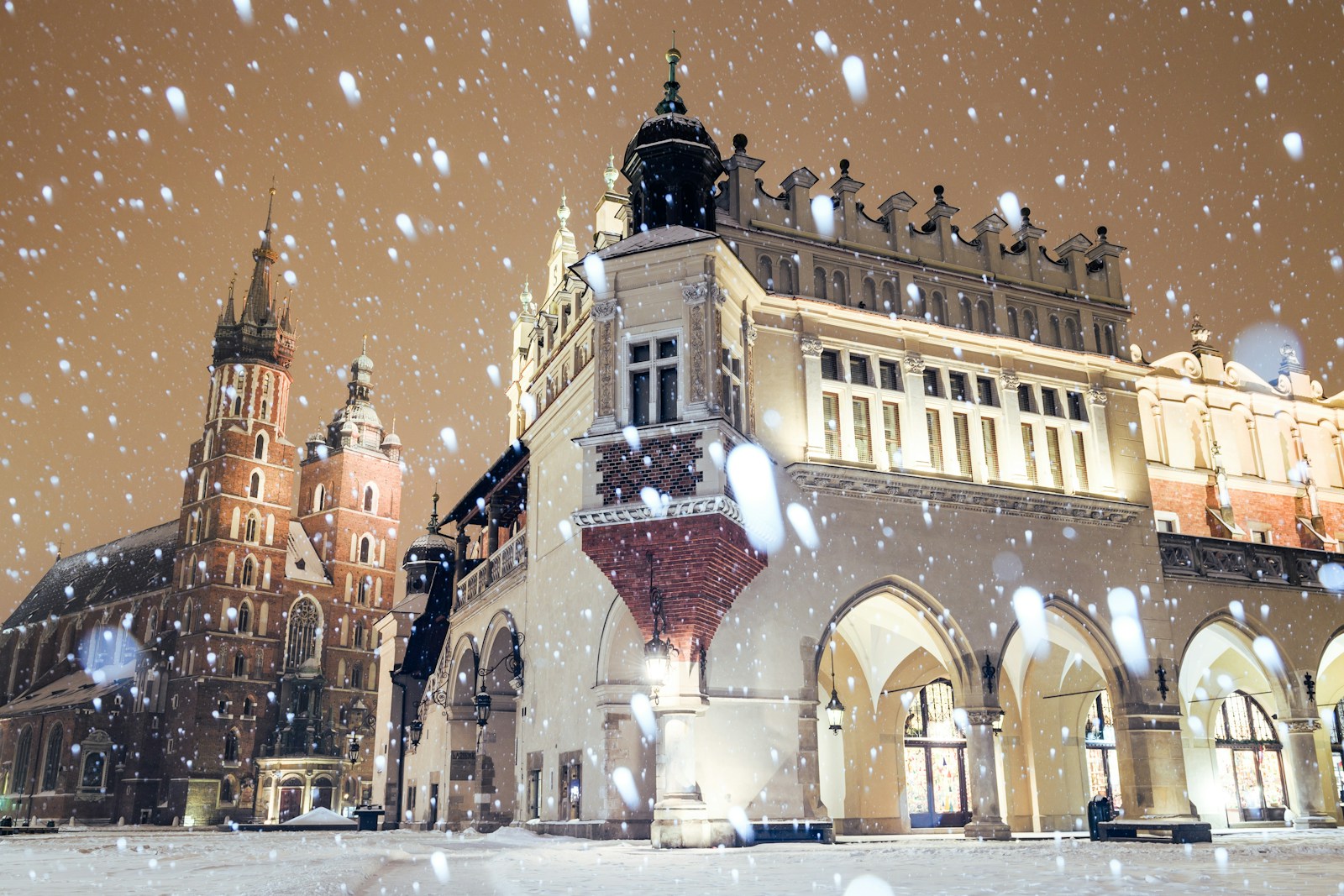 Cracovia con nieve