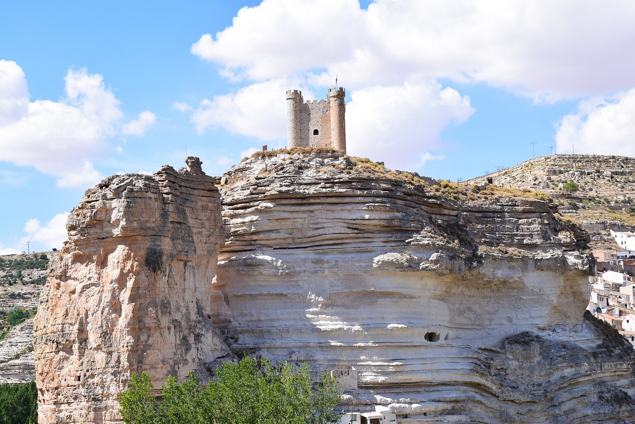 castle, alcala del jucar, landscape, tourism