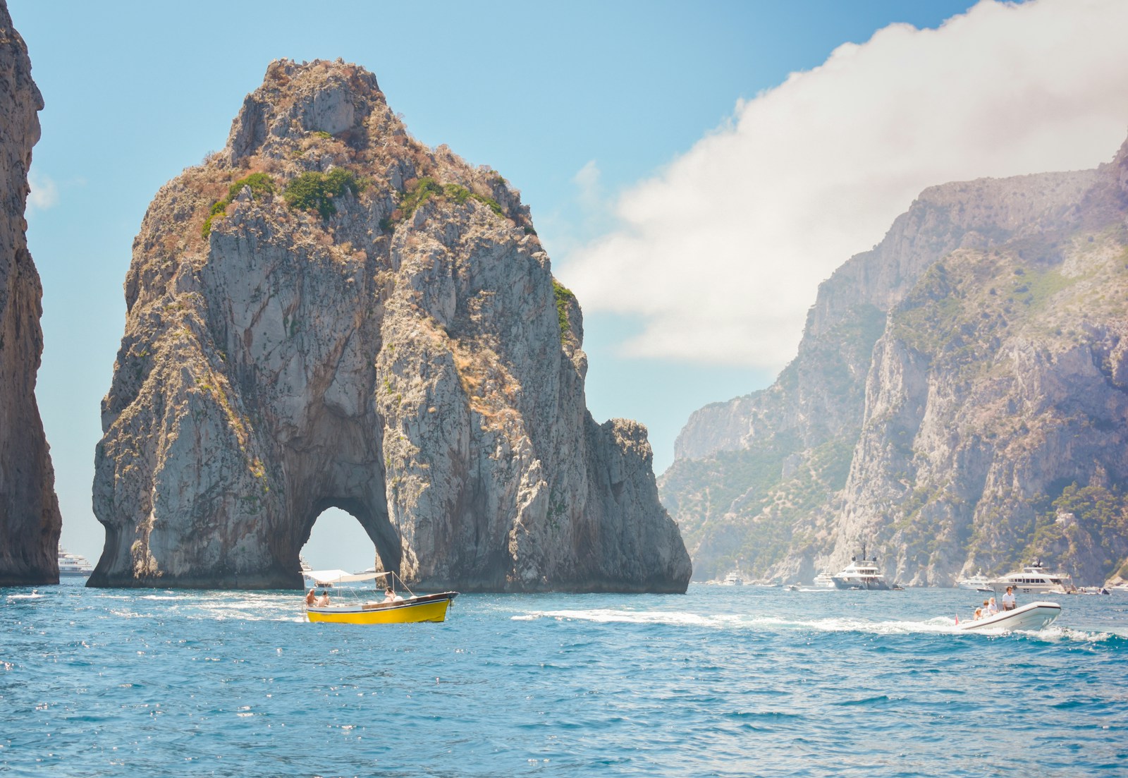 boat near island
